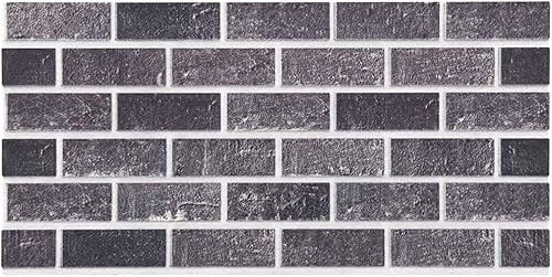 vidaXL Paneles de Pared 3D Negro y Gris Ladrillo Diseño 10pieza(s) EPS