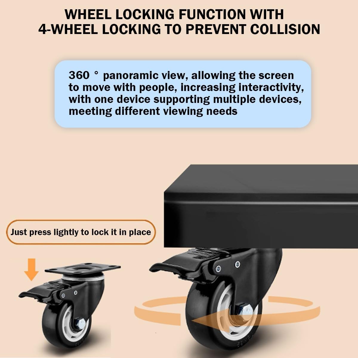 テレビスタンド、一体型プレスパネルは汎用性が高く、安定性と衝突防止