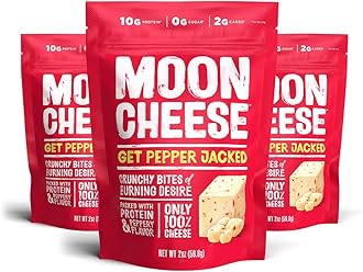 Moon Cheese Bites, Get Pepper Jacked, 2-Ounce 3-Pack, 100% Real Cheese Snack, Protein, Keto, After-School or Lunch Snack
