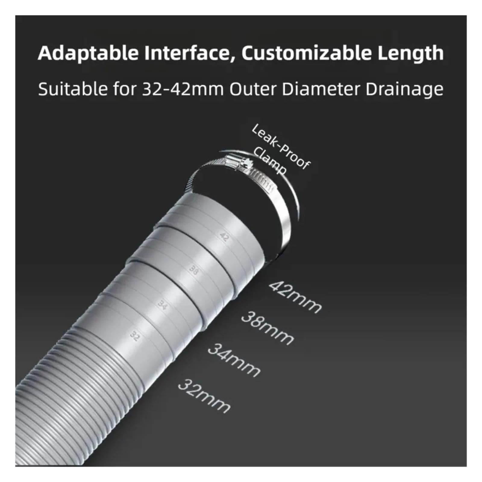 HIZON Tubo di Scarico for Lavatrice da 1 m, 3 m, 5 m