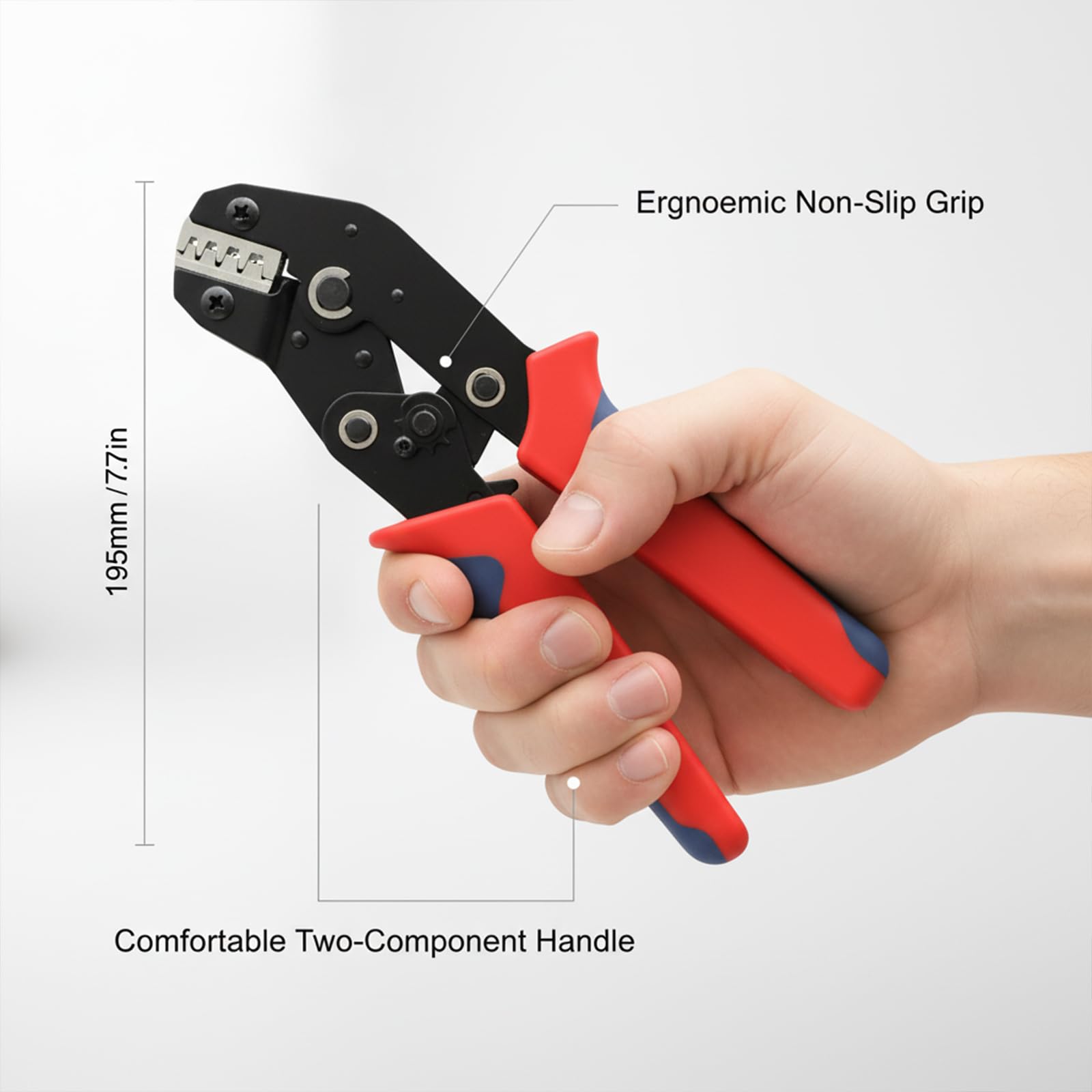 Pinza Crimpatrice Professionale Capicorda 0.25-1.5mm² (AWG23-16) Autoregolante