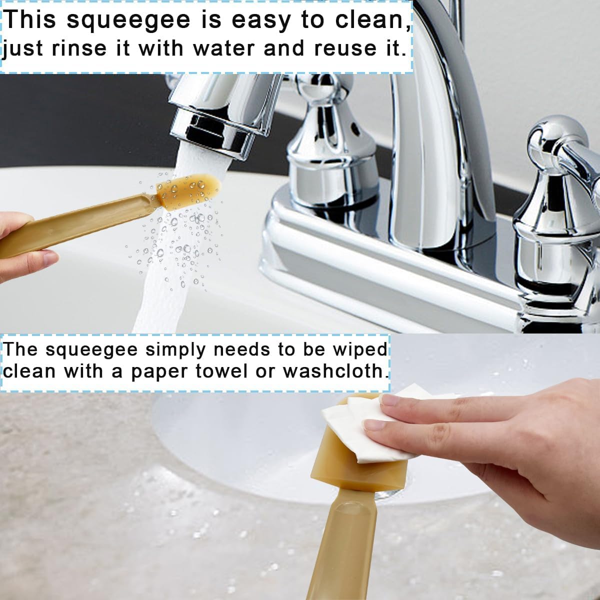 Generic Caulking Tools Set - 4 Size Rubber Spreader Spatulas Applicator - Water Resistant - Clear