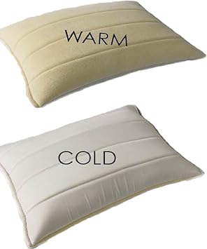 sheetsnthings Abripedic Hybrid Symphony Memory Foam Pillows, Reversible with one Cool and Another Warm Side, Standard, 18x28 Inches, Single, Medium Firm