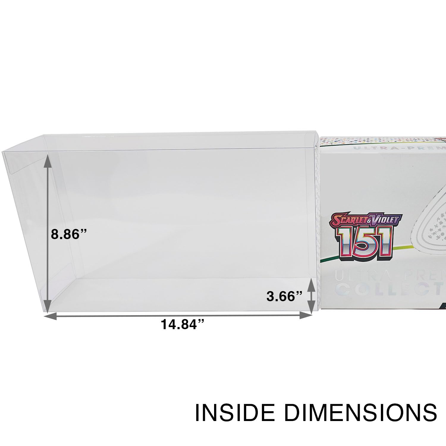 Platinum Protectors Étui de Protection pour Boîtes de Collection Ultra Premium UPC 151, Mega Charizard X ex et Terapagos ex - Résistant aux UV et aux Rayures (Pack de 2)