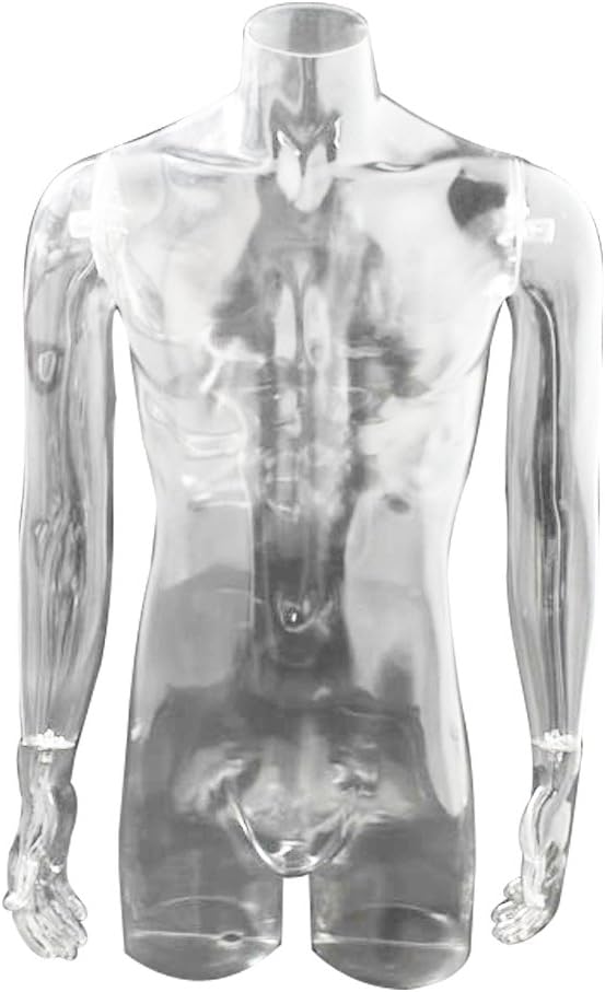 Kukin Transparent Torso Mannequin Used for Underwear Display (Male Mannequin)