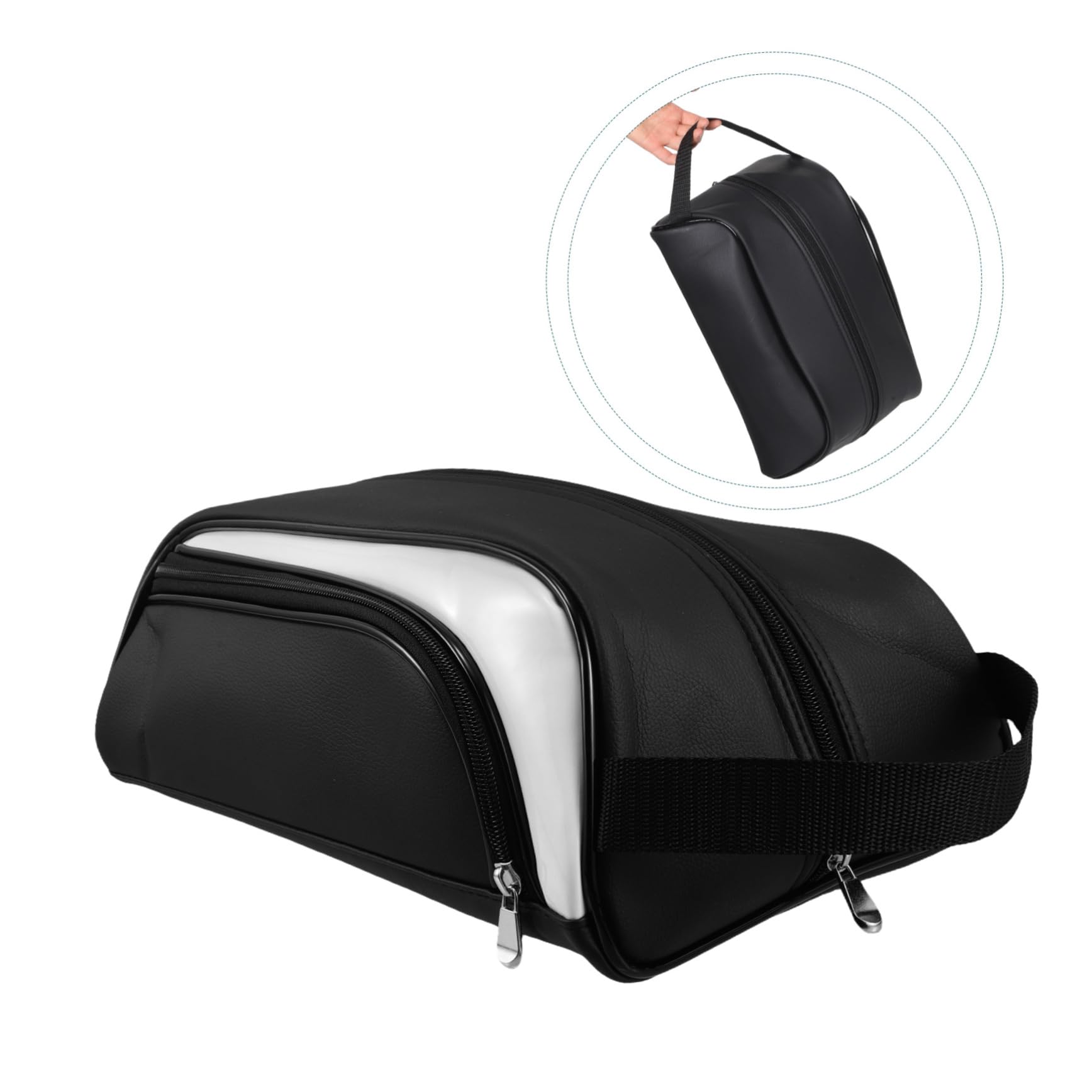 Veemoon Borsa per Scarpe da Viaggio in Pu, Custodia Antipolvere Cerniera per Sneakers e Scarpe Sportive, Leggera per Viaggio e Casa