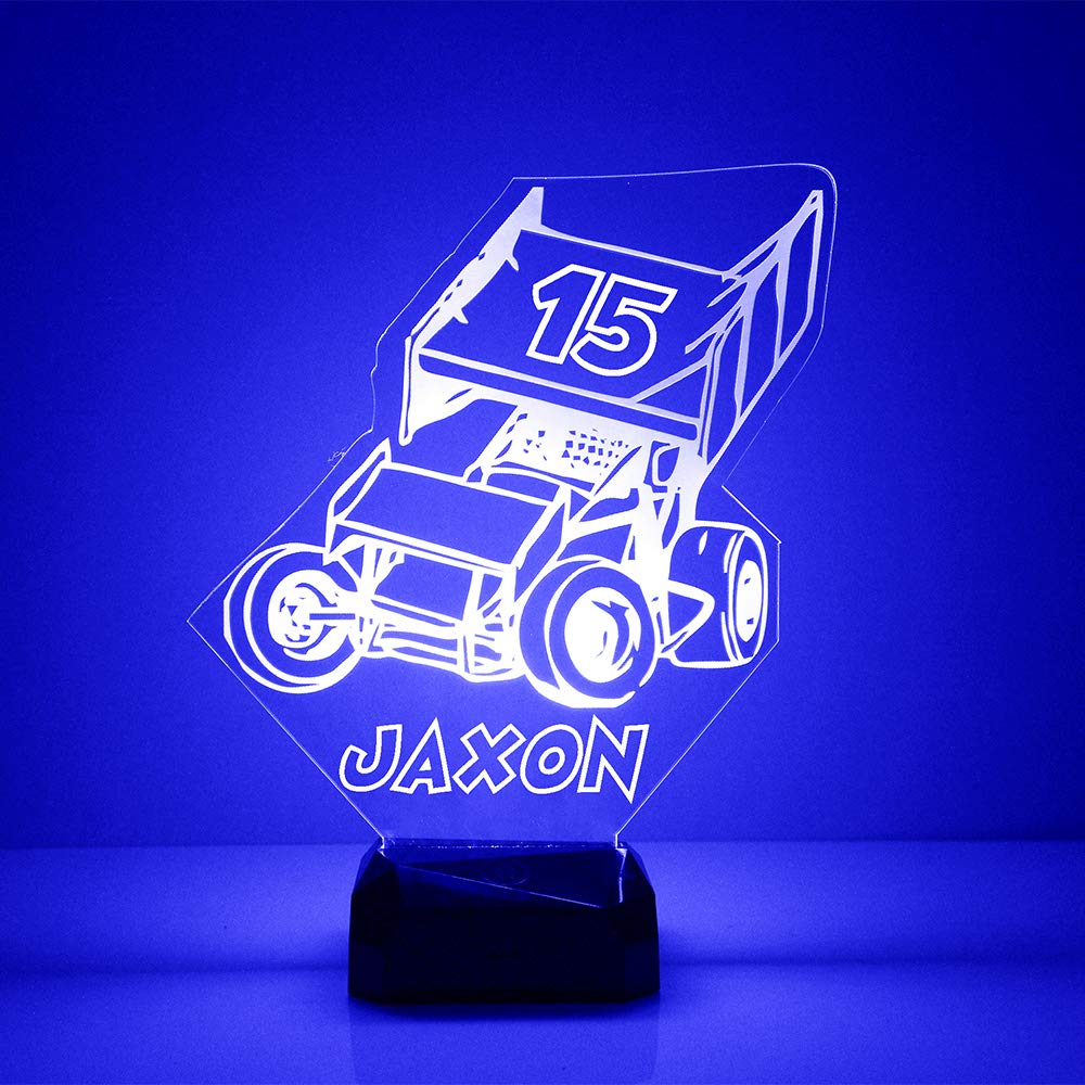 Transportation Custom LED Sign Night Light Lamp with Remote, Light Up Display with Personalized Name or Image, Customized and Made in The USA, Clear Acrylic Design Home Decor with 16 Colors, 4 Modes