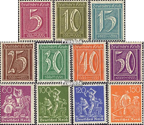 Prophila Collection alemán Imperio 158-165,167-169 Marca de Agua Rhombus Usado 1921 dígitos (Sellos para los coleccionistas)