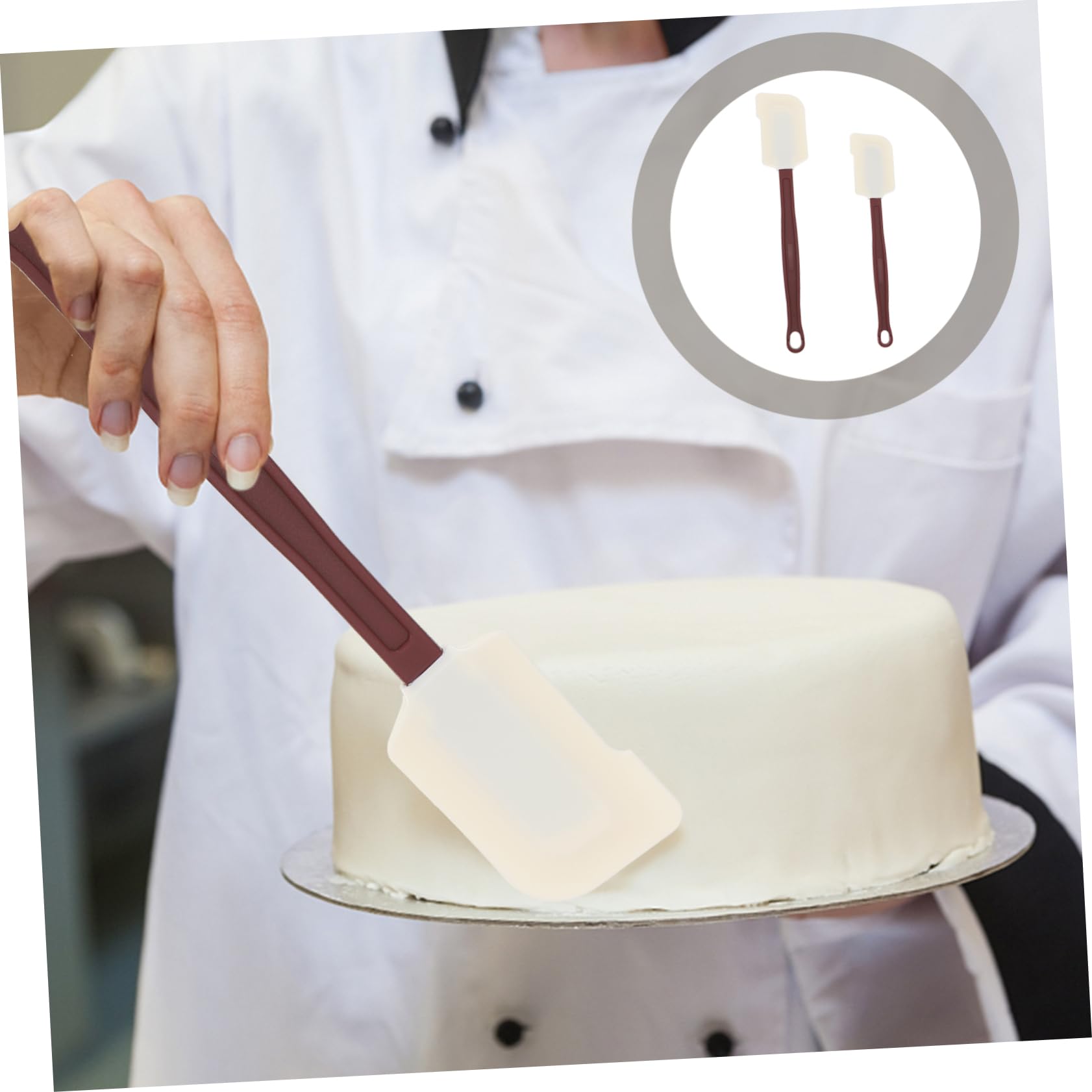 ULTECHNOVO 2 Sätze Spachtel Aus Silikon Plätzchen Kochen Mischen Aufsehen Werkzeug Kuchencreme Butterspatel Küchenspatel Aus Silikon Pfannenwender Kieselgel Rot 2 Stücke * 2
