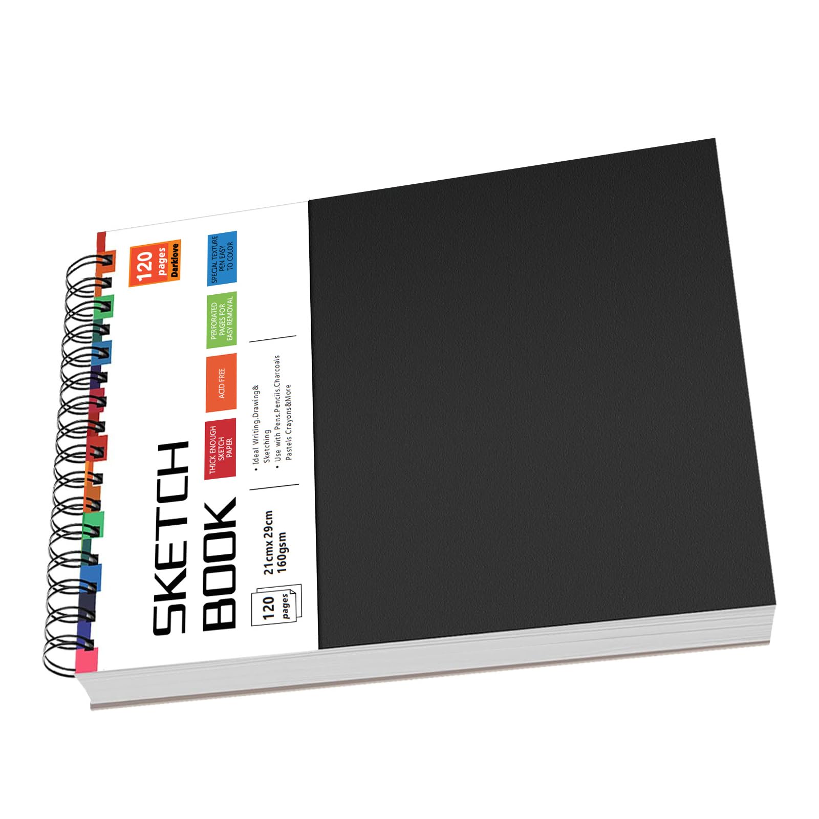 Artist Sketchpad Twin Wire Binding Drawing Pad Hardcover Sketching Notebook for Artist Student Travel Sketching Drawing Multipurpose Sketchpad