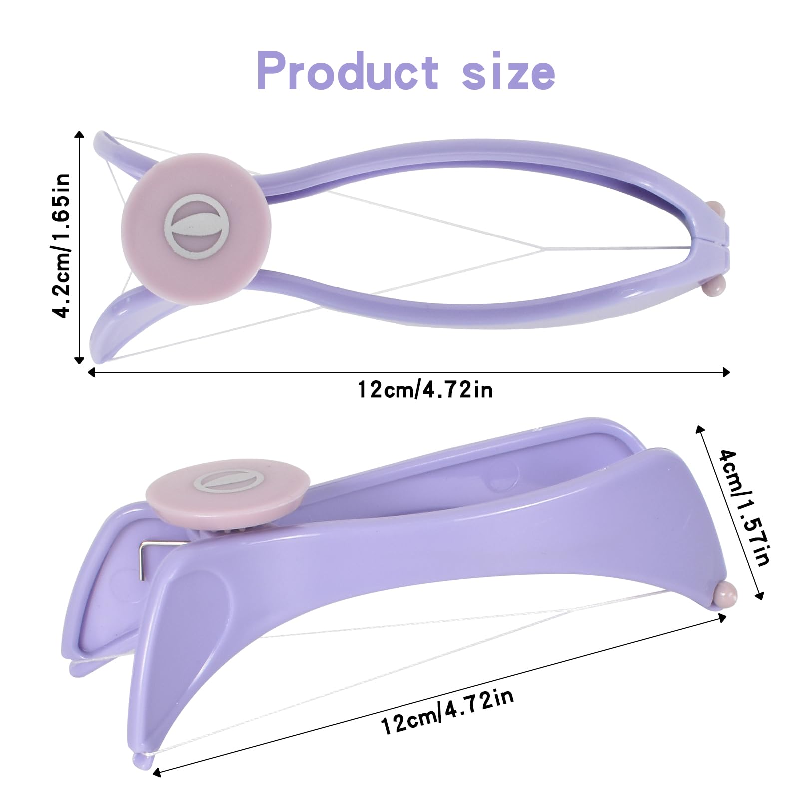 Threading Hair Removal, Manual Portable Epilator Face Hair Remover with 9 Pre-Cut Extra Strength Threads - Image 2