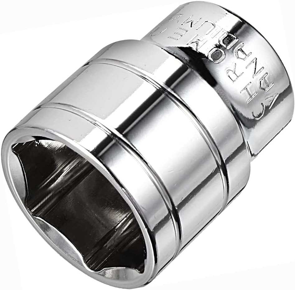 Auniwaig Shallow Socket, 1/2" Drive, 24mm 6-Point, Mertic Cr-V Impact Socket for Ratchet Wrench Power Drill
