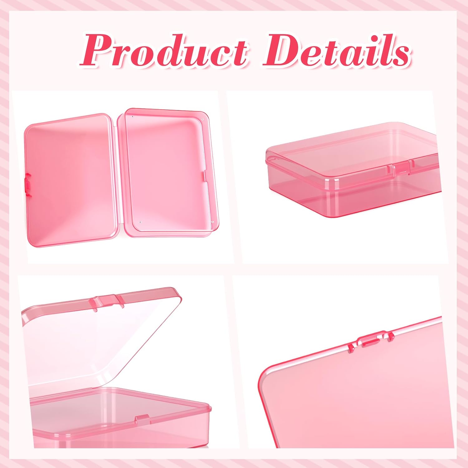 30 Pcs Plastic Crayon Box with Hinged Lid Clear Storage Containers Crayon Case for School Classroom Supplies (Green)