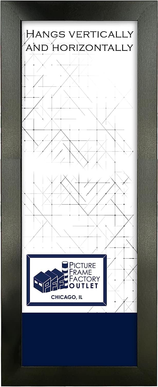 (1) 11.75x36 Picture Frame | 1.25" Black Matte Moulding | By PictureFrameFactoryOutlet 11.75x36 Black Matte