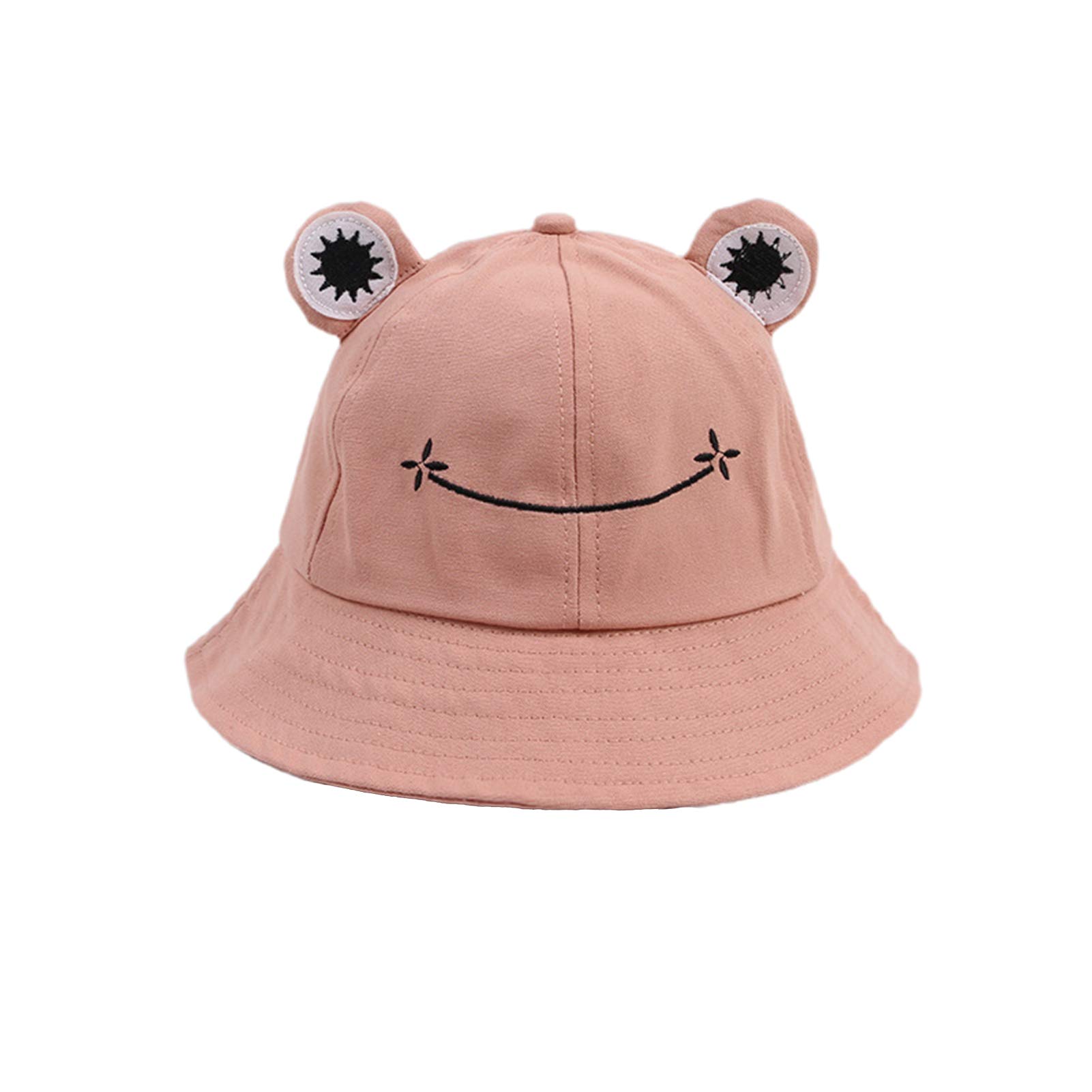 FOReverweihuajz Cotton Frog Bucket Hat Pink