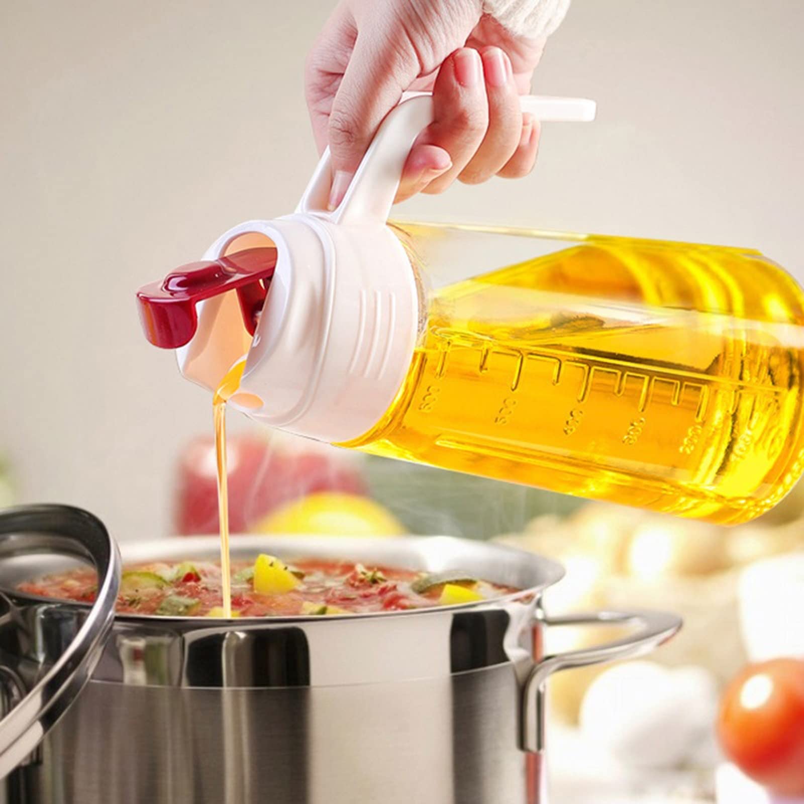 Bottiglia di olio creativa bottiglia di olio aceto salsa cottura vino contenitore a tenuta stagna condimento Oliera Bottiglia di olio d'oliva Forniture da cucina (2)