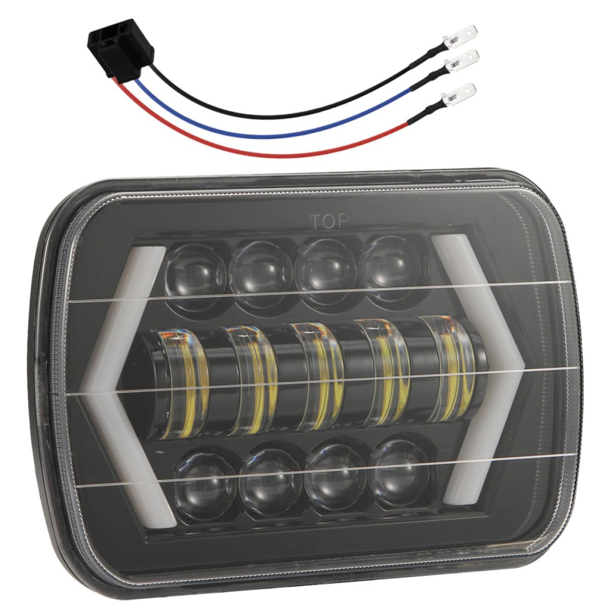 EXCEART Lámpara LED Todoterreno 300 W 7 Pulgadas Estilo Flecha