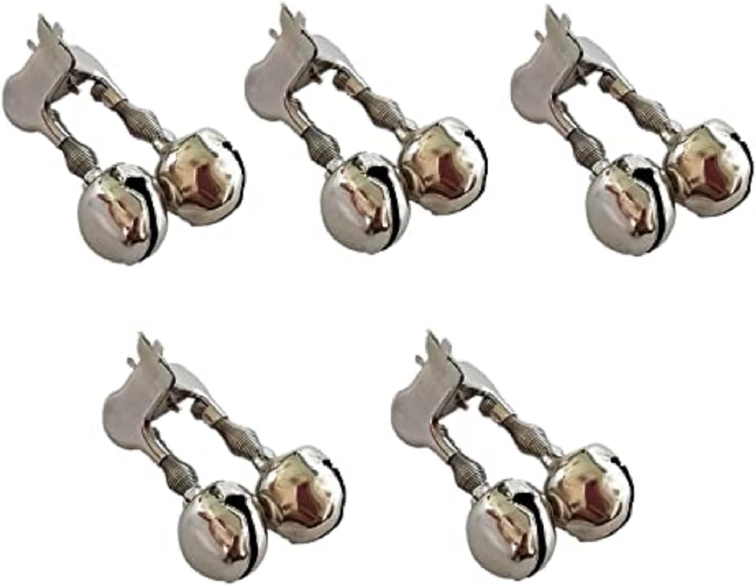 5 campanas de remache con abrazadera de hierro, alarma de pesca, alarma de caña de pescar de noche de mar.