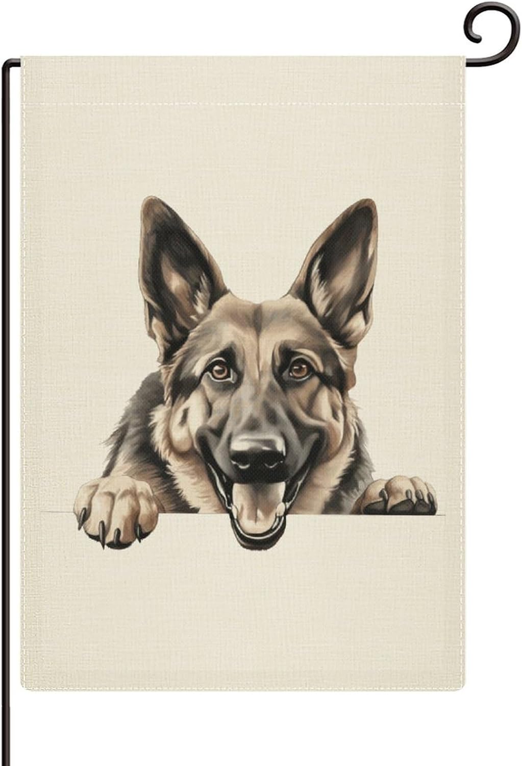 German Shepherd Garden Flag 28×40 Inch Double Sided Dog Mom Gift Welcome Flag for Outside Yard Decorations Banners Holiday Party Decor Burlap Yard Flag