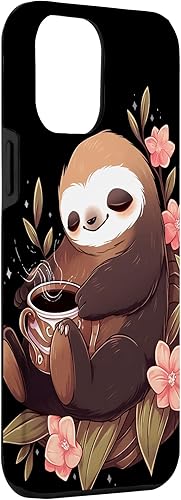 Miniatura 3 de Funda para iPhone 13 Pro Max Sloth Beber Café Perezoso Perezoso amante de la cafeína