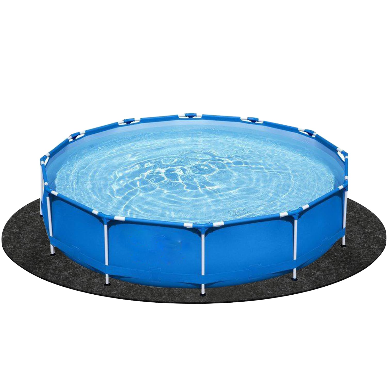 YumSur Bodenplane für Pools,Poolmatten Schutzboden, 4m Poolunterlage, Bodenschutzplane Swimmingpool,Verhindert Löcher Und Verlängert Die Lebensdauer Der Auskleidung (abgerundet)