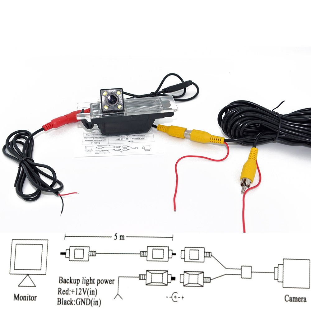 Nightvision di retrovisione dell'automobile inverso per Opel Astra H/Corsa D/Meriva A/Vectra C/Zafira B fiat Grande