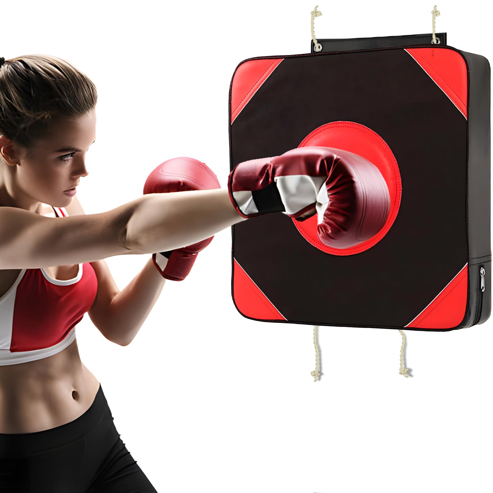 Sacco da Boxe, Materiale Unità di Elaborazione, Tappetino da Boxe Montato a Parete, Sanda Taekowndo Training Bag, per Praticare La Boxe, Fare Esercizio, Sfogare Le Emozioni(20 * 20 * 10 Cm)