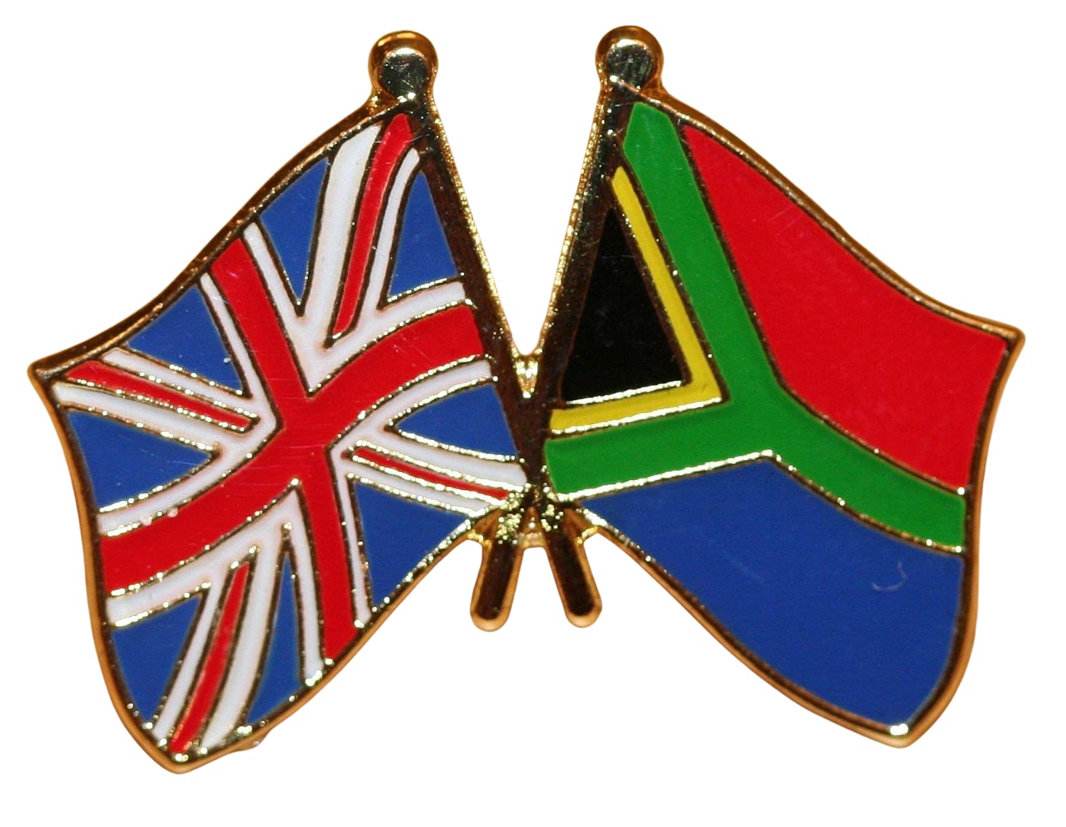 UK/Great Britain & South Africa Friendship Flag Pin Badge