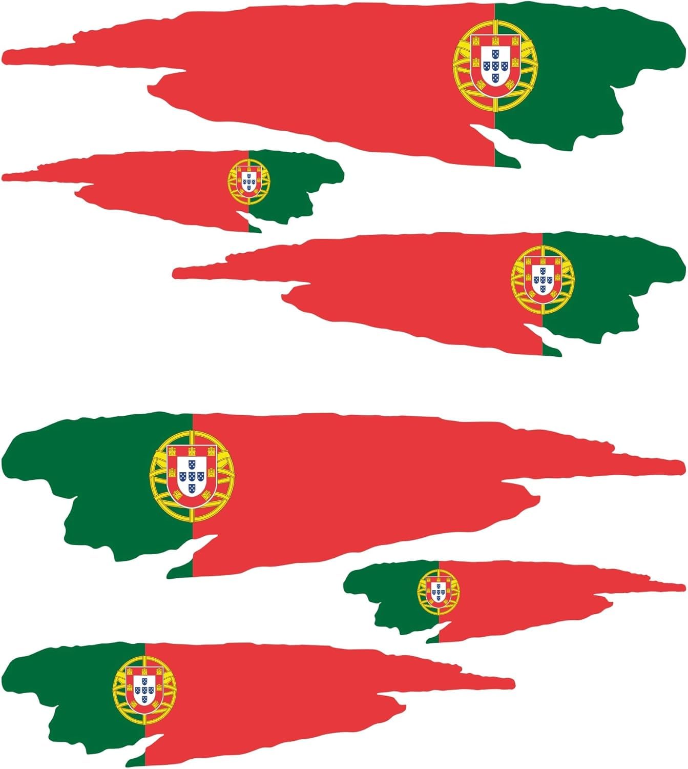 Autocollant Drapeau Portugal Pour Voiture Et Moto - Vinyle Résistant, 100x50 Mm, étanche Et Résistant Aux UV