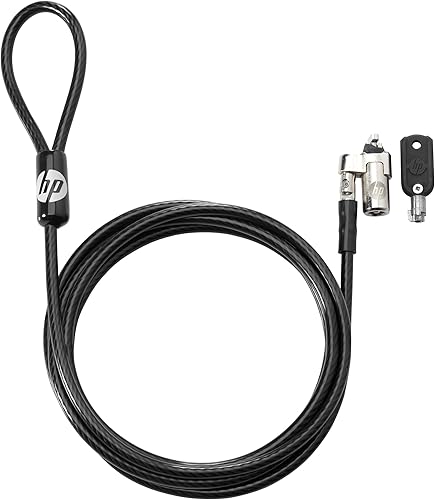 HP T1A62UT - Cable de seguridad con llave, color negro disponible en Yaxa Costa Rica