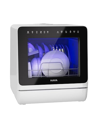 HAVA 2025 NEW Upgraded Countertop Dishwasher with Water Softener and