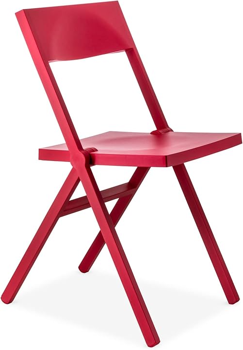 Alessi sedia piana in fribra di vetro rossa pieghevole ASPN3027