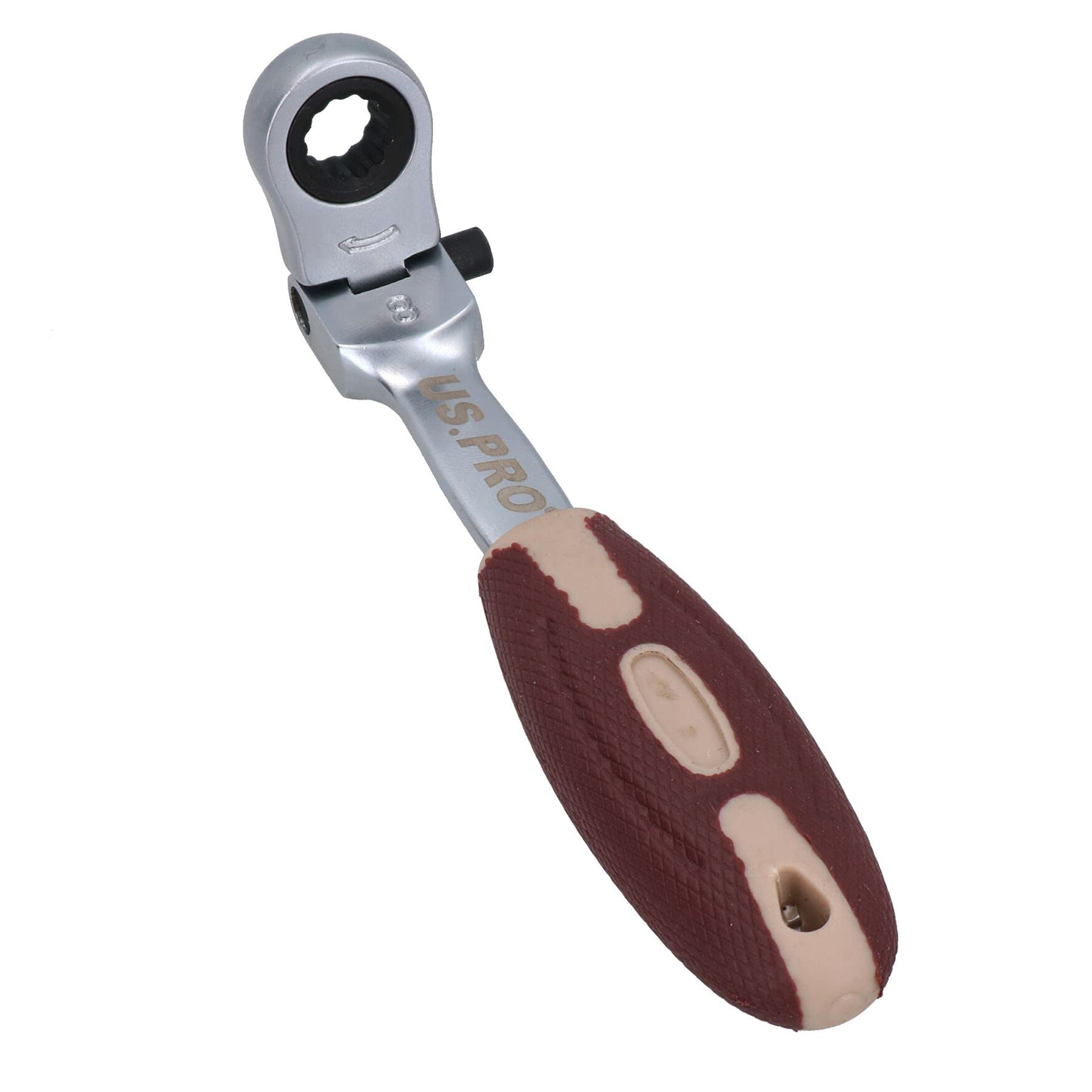 AB Tools 8mm Flexi Flexible Enclosed Ring Ratchet Spanner with Lockable Head 72 Teeth