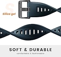 Vista 5 de ANCOOL Compatible with Garmin Fenix 6S/5S/7S Watch Band, 20mm Soft Silicone Watch Band Replacement for Fenix 8 43mm/6S Pro/7S Pro/5S Plus Smartwatch