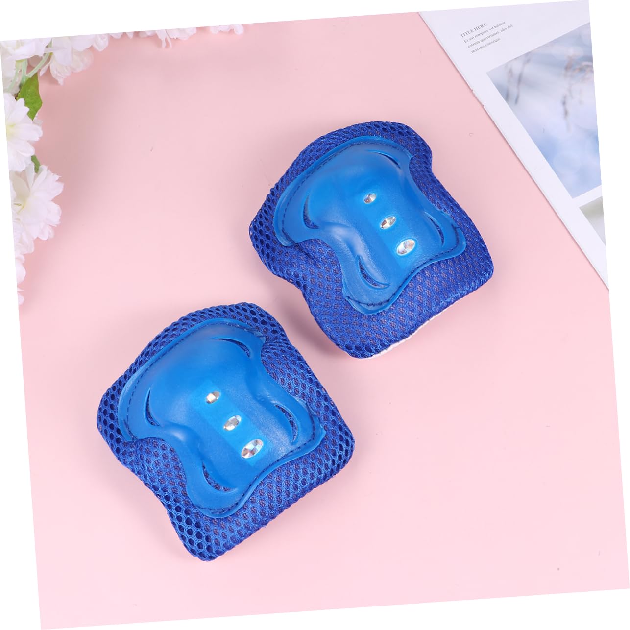 GOOHOCHY 1 Wrist Brace Helmet Elbow Pads for Wrist Guards Skate Shoes Skating Accessories Bike Bell Headgear Knee Brace Protective Gear Blue