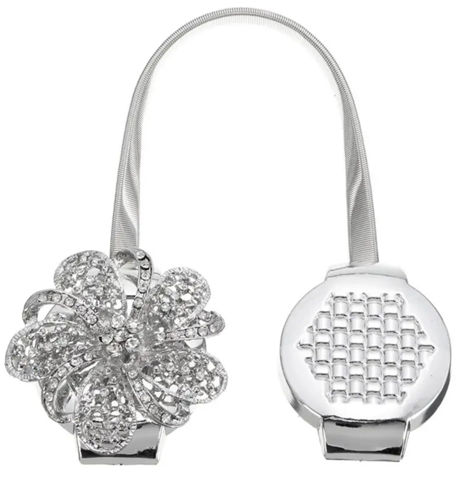 Curtain Tie Backs Curtains Tieback Retractable Curtain Clips Holdbacks Tiebacks For Home Decor(Silver)