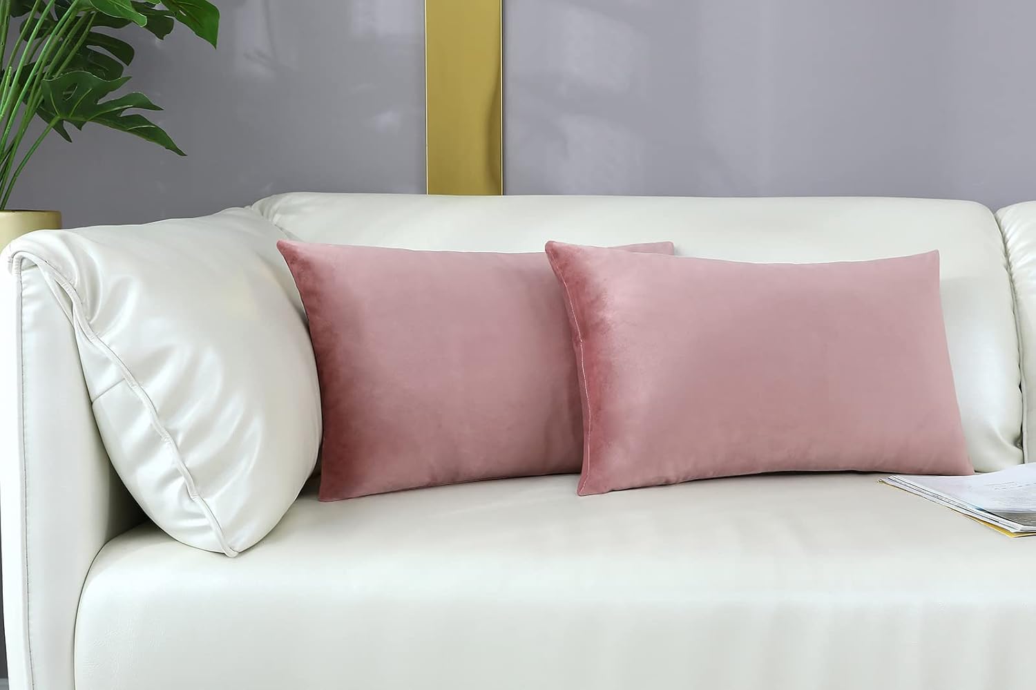 mixeoo Comfy Dusty Rose Throw Pillow Covers Decorative