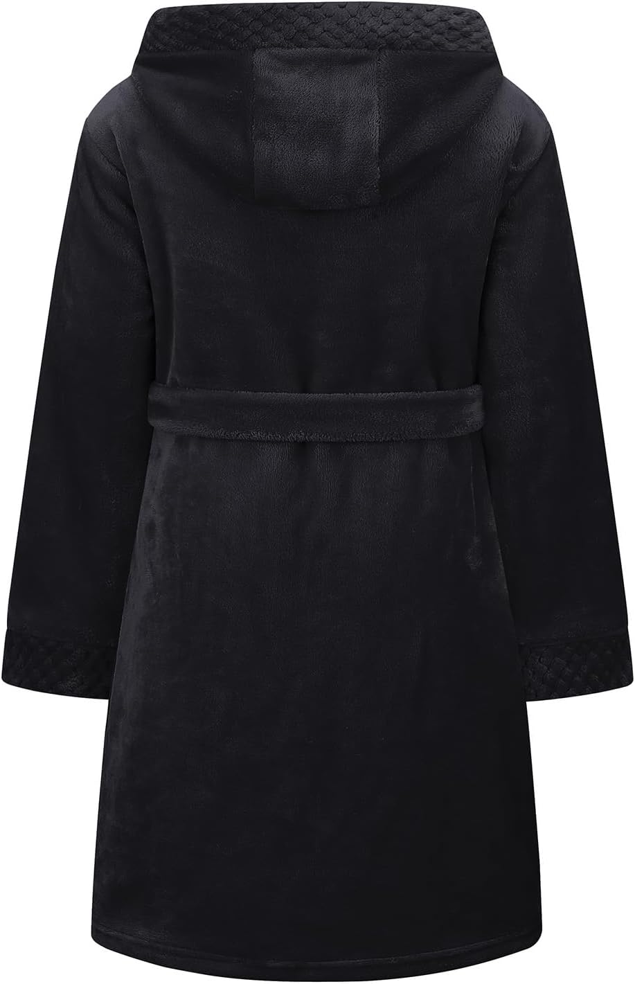 MGEOY Boys Girls Mid-Weight Plush Fleec Robe Soft and Warm Hooded Bathrobe for Kids