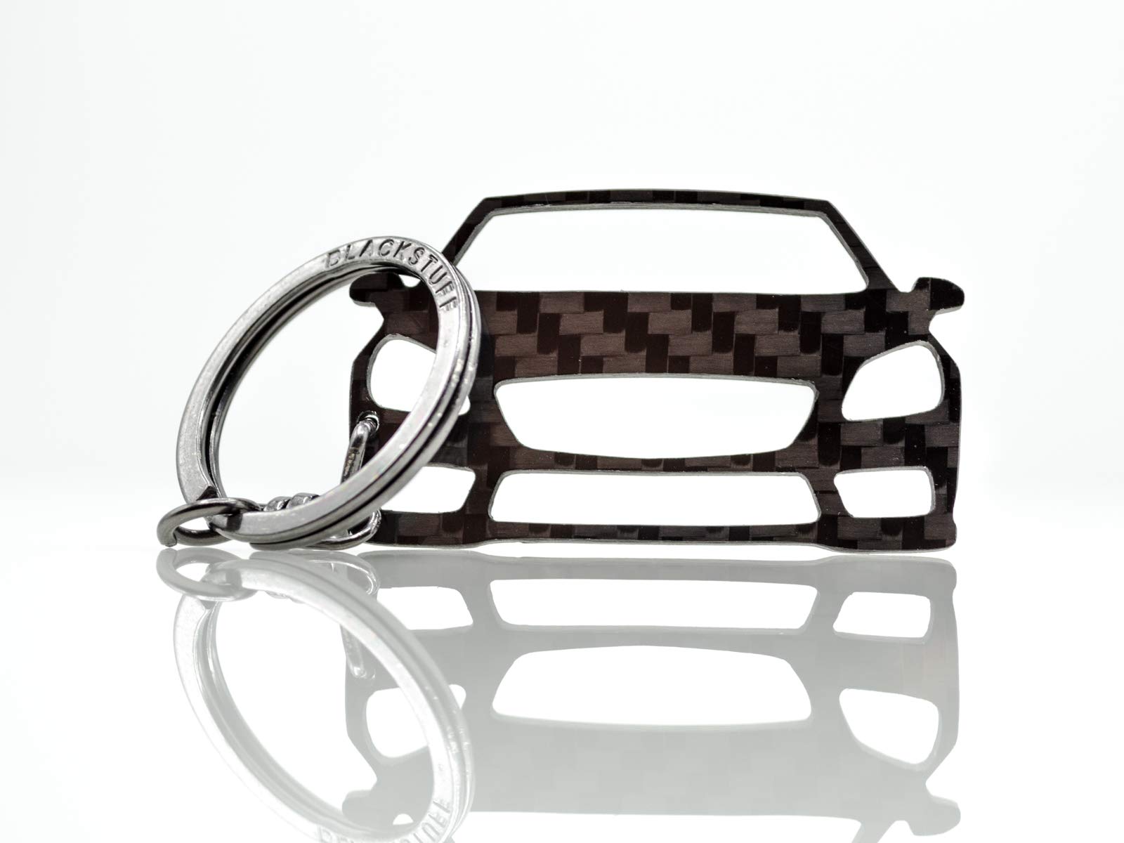Carbon Fiber Keychain Keyring Ring Holder Compatible with SLK Class R172 2011-2019 BS-769