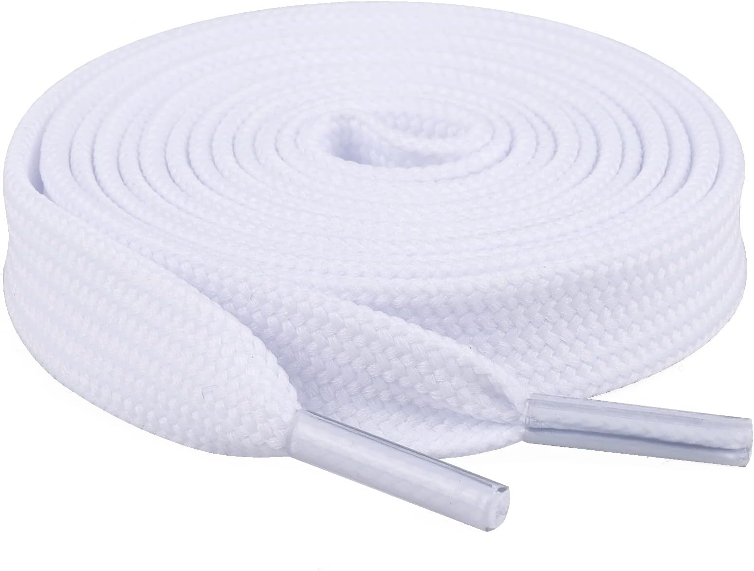 [2 Pairs] Flat Shoelaces for Sneakers, 2/5" Wide Shoe Laces Off White 27 inch(69cm)