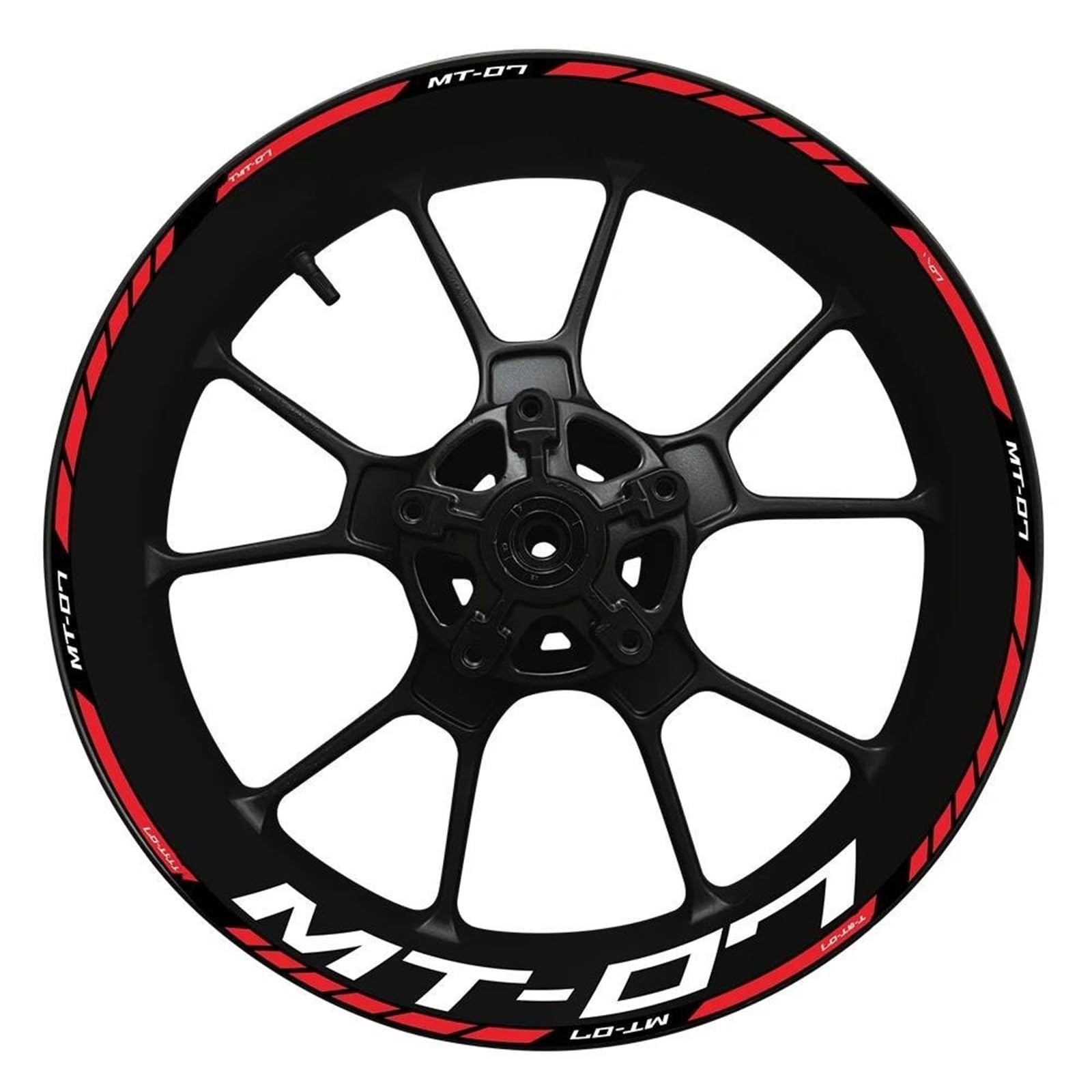 Inner and Outer Rim Reflective Waterproof Sticker 2022 for Yamaha MT-07 Wheel Hub Decal Decoration MT07 Set MT 07(Color11)