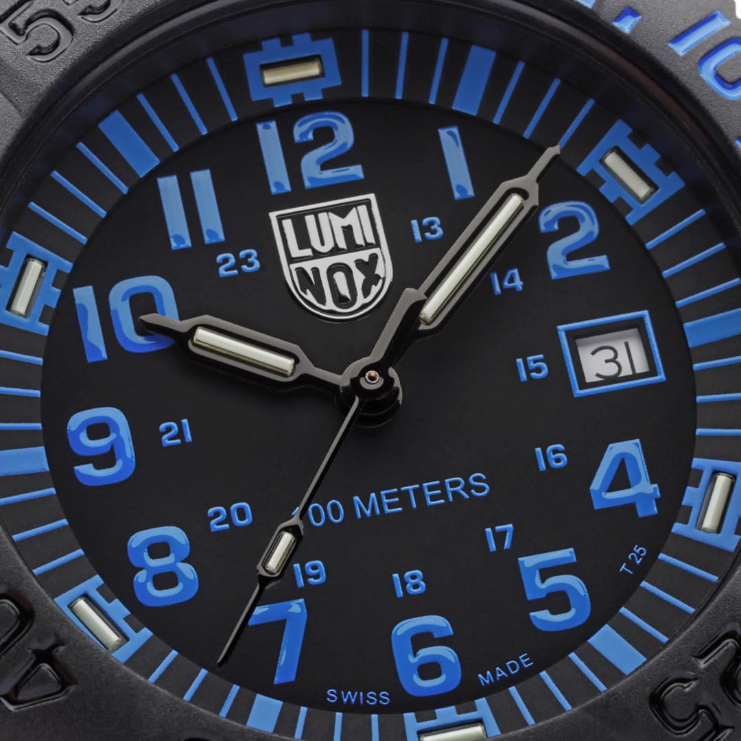 Luminox - Sea Lion 44 mm męski zegarek na rękę | SKU 2059.2 | obudowa i luneta CARBONOX | szwajcarski mechanizm kwarcowy Ronda 515 | trwała jasność 25 lat | wodoszczelność 100 m | czarna silikonowa