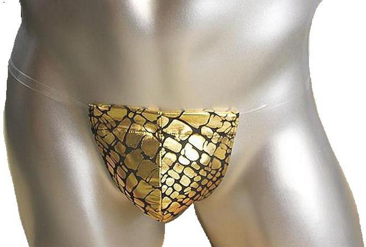 Sexy Men GOLDEN Sheer C Through Men Pantyhose Underwear T back