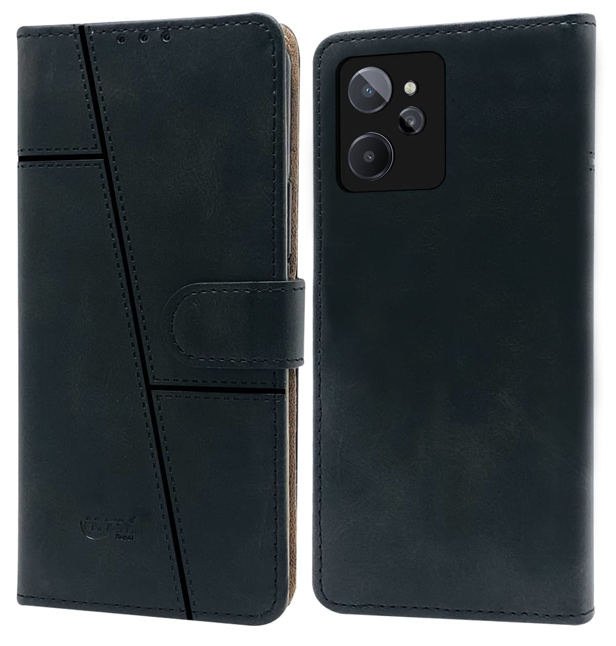 Jkobi Flip Cover Case for Realme C31 (Stitched Leather Closure | Black) (B0CC5XGTT5) Amazon Price History, Amazon Price Tracker
