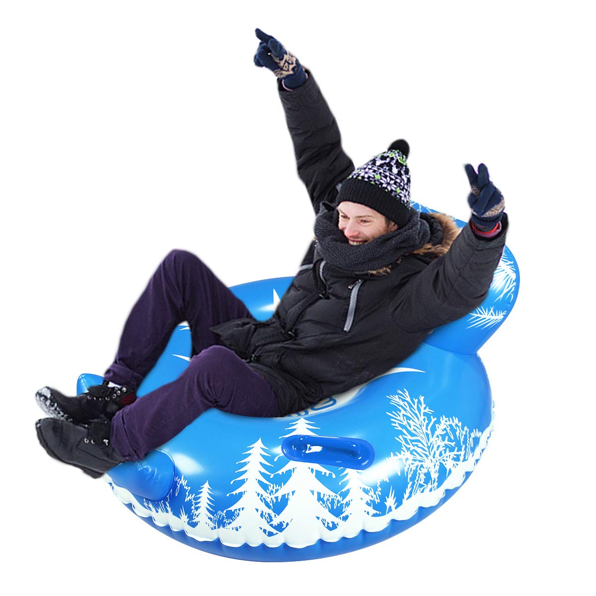 Snow Tube for kids,snow sled, snow toys,Heavy Duty Inflatable Snow Tube Sled for Kids and Adults, Giant Snow Toys for Winter Sport Fun (Sofa snow tube 52inch)