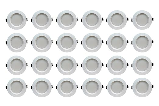 BENE? Faro Virgin Plastic Round Ceiling Light, (Blue, 5w, Pack of 24 Pcs)