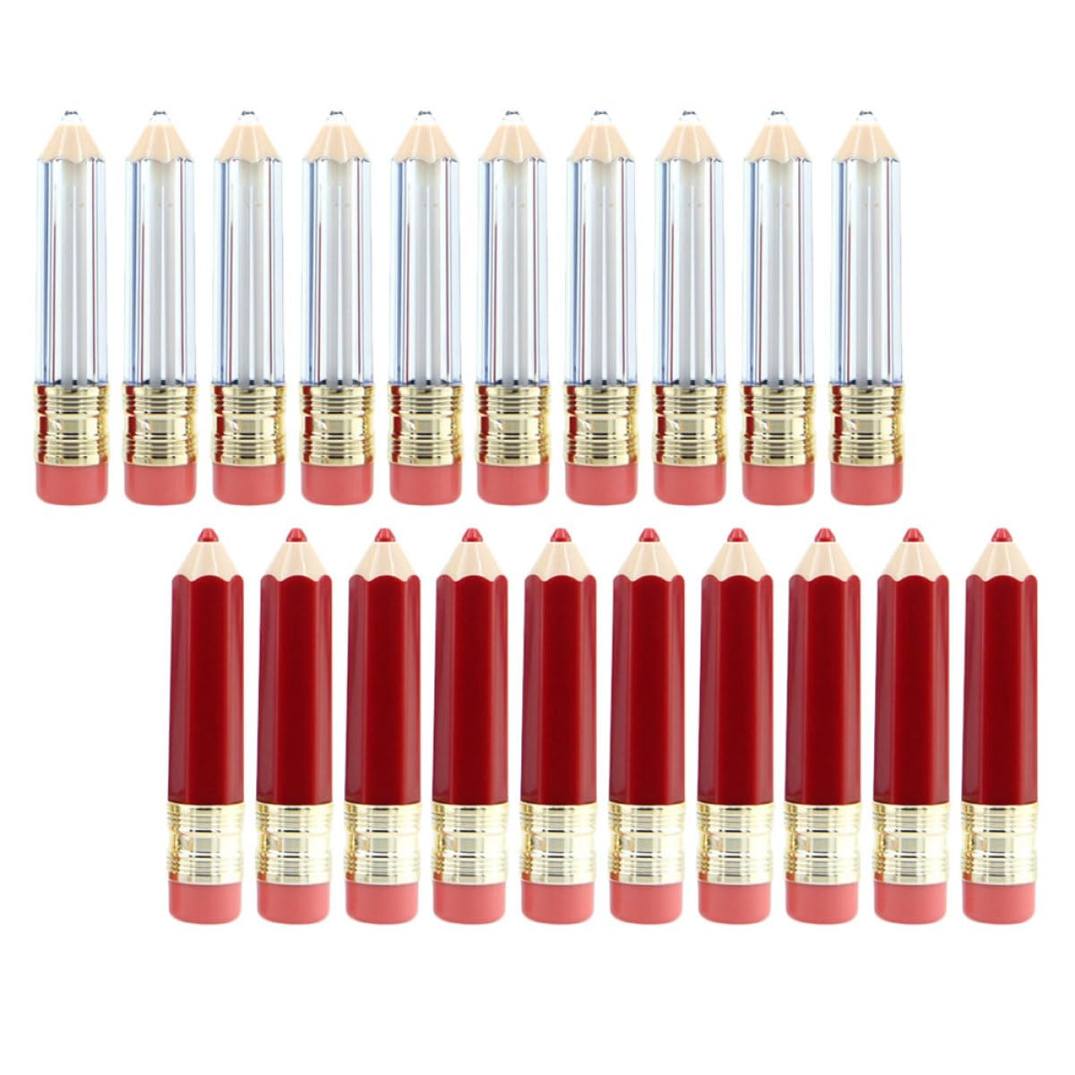 Amosfun Tubos Vacíos y Aceite de Labios de Plástico para Almacenar de Lápiz Labial 20 Brillo Labial Recargables para Uso en Muestras Comerciales y Viajes