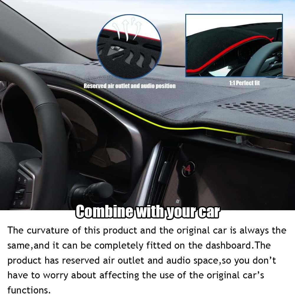 Kakash Custom Interior Accessories for Mitsubishi Outlander 2022 2023 2024 PHEV 2023 2024 Dashboard Cover Mat Dash Covers Reduces Glare Eliminates Cracking Protector Sunshade No Glare(with HUD)