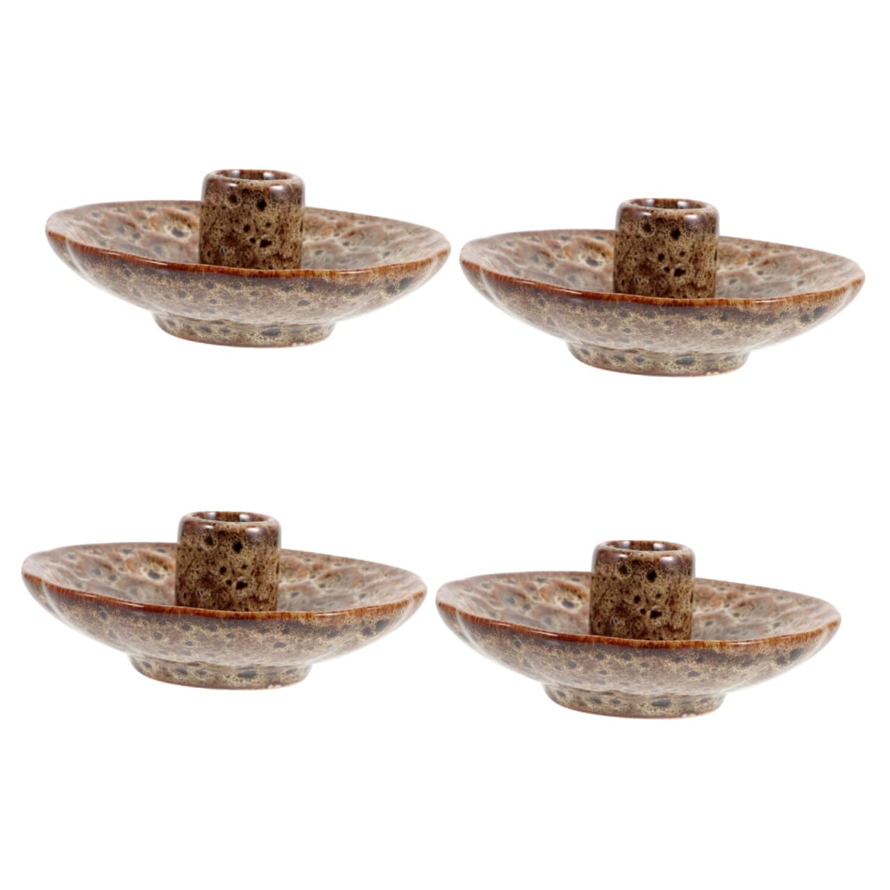 GLEAVI 4 Stück Räucherstäbchen Halter aus Holz und Keramik Eleganter Incense Burner für Meditation und Yoga Stilvolles Desktop Perfektes für Spirituelle Anlässe und Zuhause