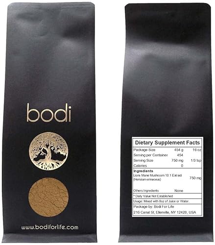 Miniatura 7 de bodi  Lions Mane Mushroom 101 Extracto en polvo  4oz a 5lb  Pure Natural libre de químicos (4 onzas)